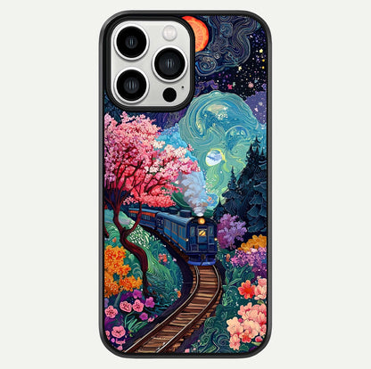 Celestial Train Journey Glass Case For iPhone 13 Pro Max by Custom World