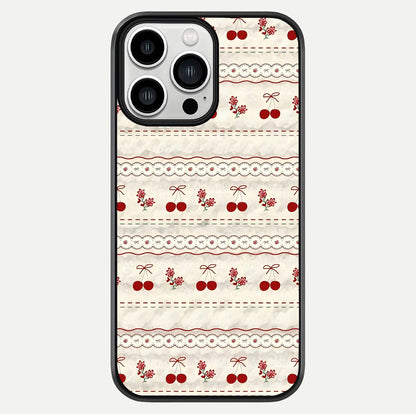 Cherry Bloom Charm Glass Case For iPhone 13 Pro Max by Custom World