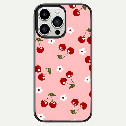 Cherry Love Mood Glass Case For iPhone 13 Pro Max by Custom World