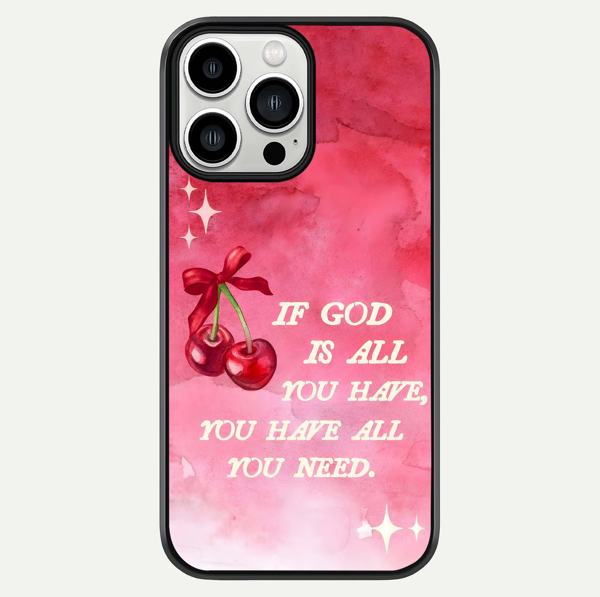 Cherry Quote Glass Case For iPhone 13 Pro Max by Custom World
