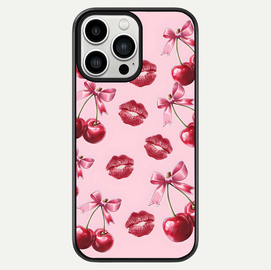 Cherry With Lips Glass Case For iPhone 13 Pro Max by Custom World