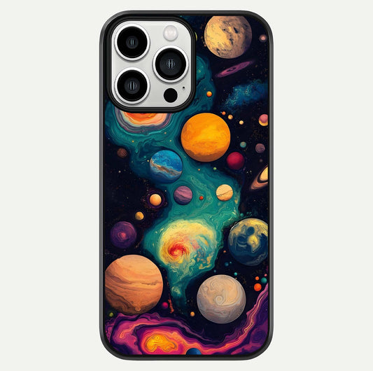 Cosmic Planet Journey Glass Case For iPhone 13 Pro Max by Custom World