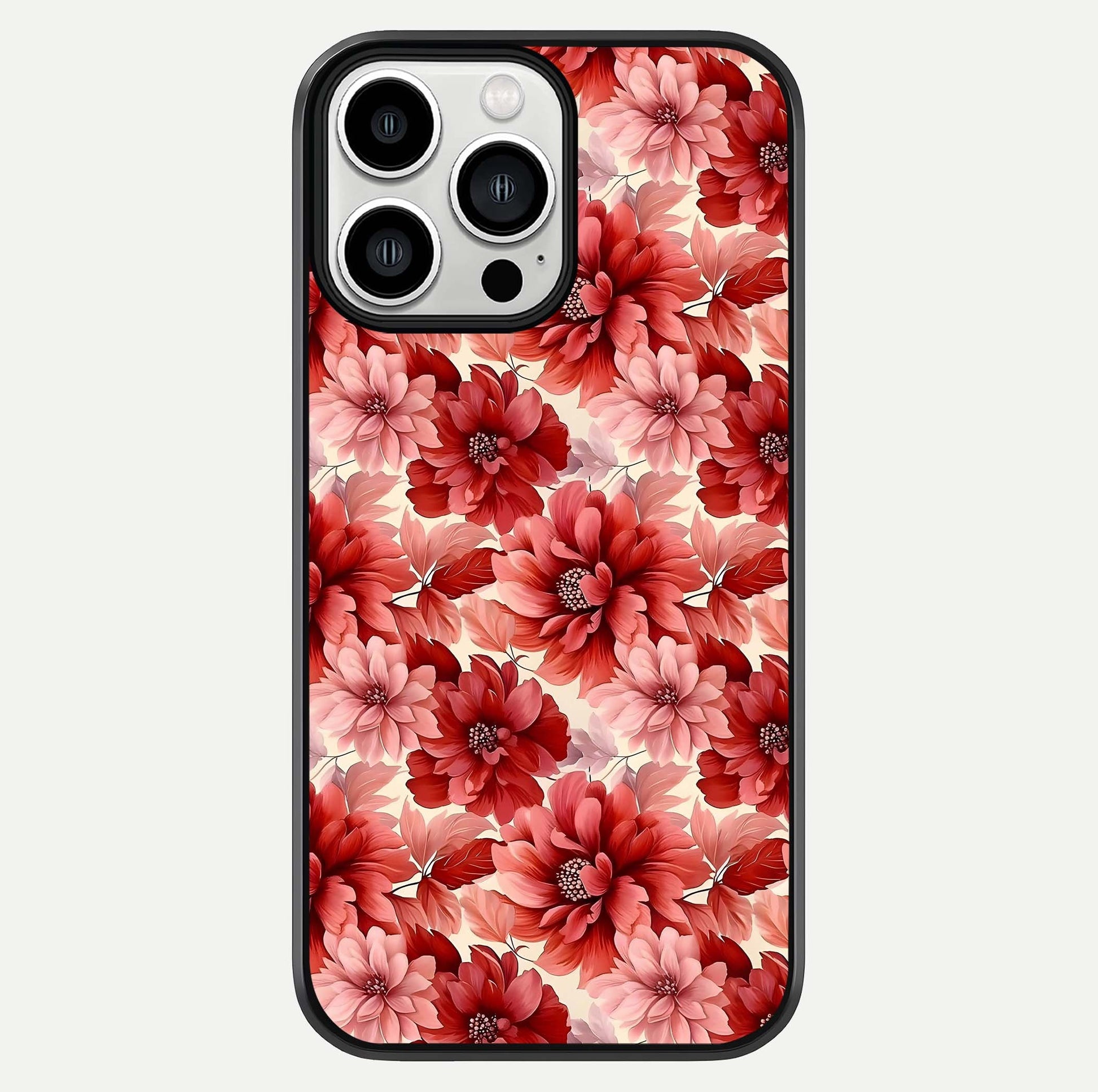 Crimson Love Petals Glass Case For iPhone 13 Pro Max by Custom World