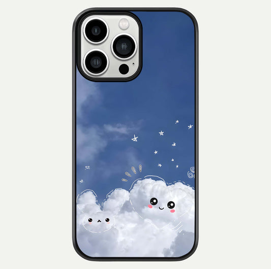 Cute Blossom Cloud Glass Case For iPhone 13 Pro Max by Custom World