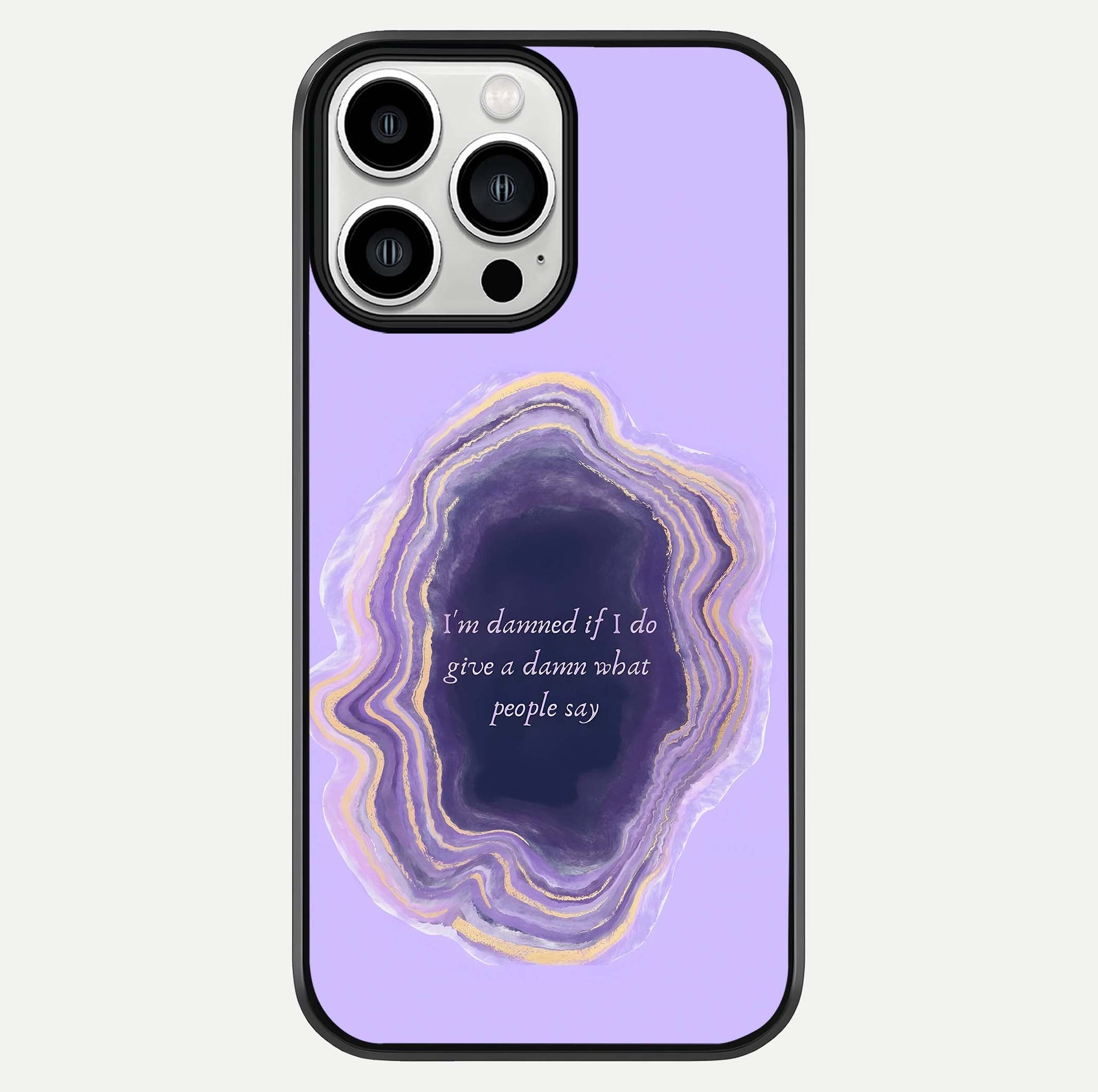 Damned People Quote Glass Case For iPhone 13 Pro Max by Custom World