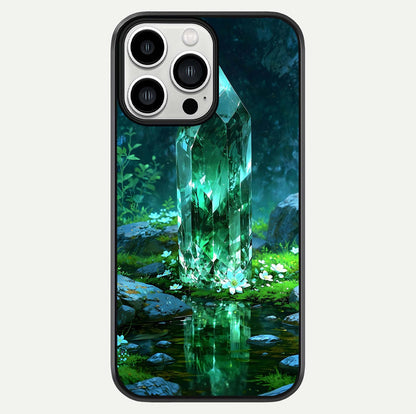 Emerald Light Crystal Glass Case For iPhone 13 Pro Max by Custom World