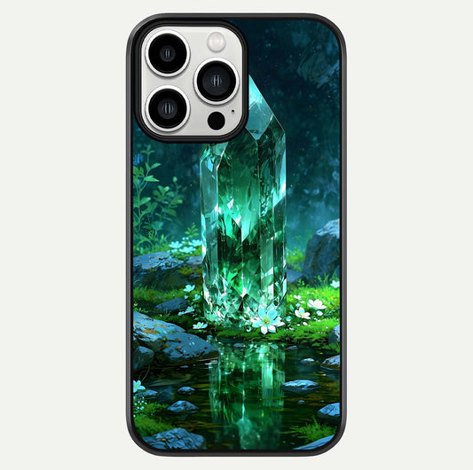 Emerald Light Crystal Glass Case For iPhone 13 Pro Max by Custom World