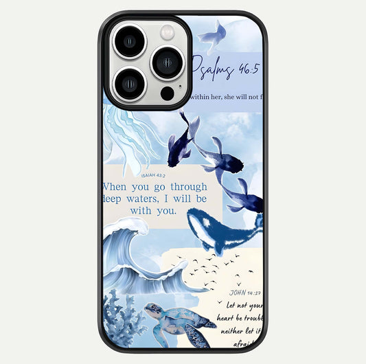 Faithful Ocean Promise Glass Case For iPhone 13 Pro Max by Custom World