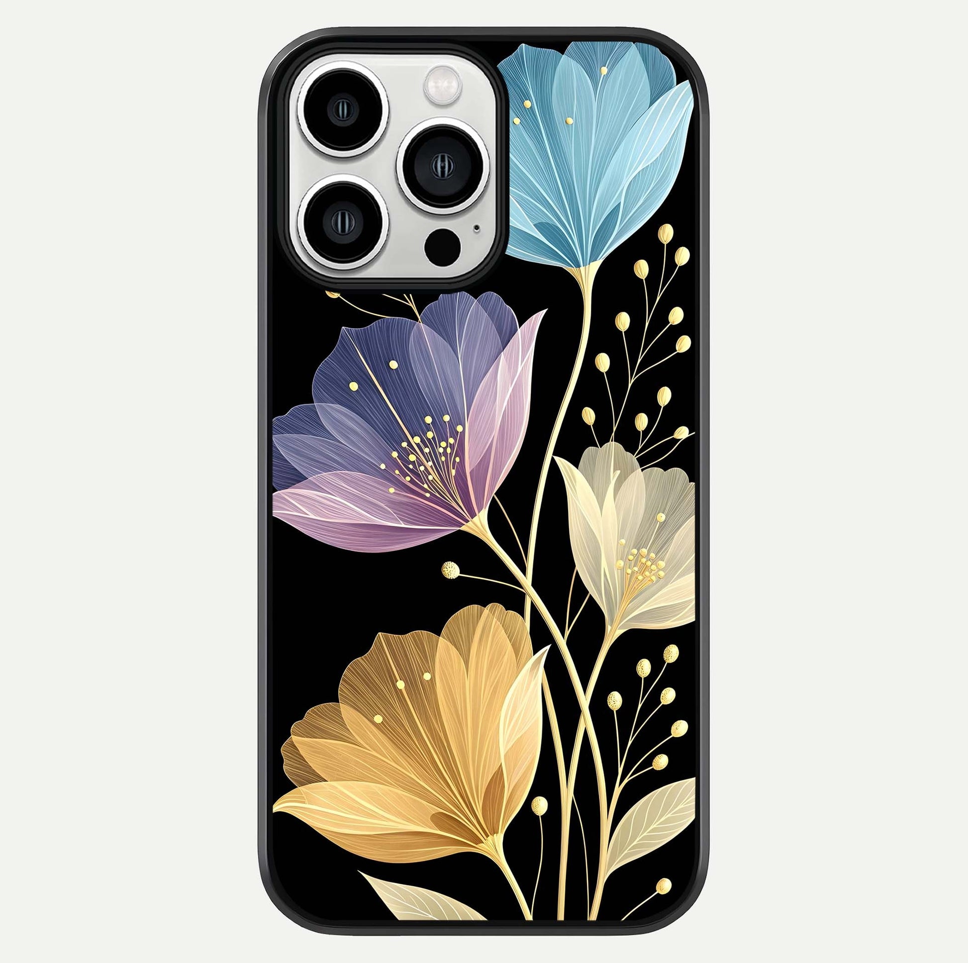 Flower Bloom Glow Glass Case For iPhone 13 Pro Max by Custom World