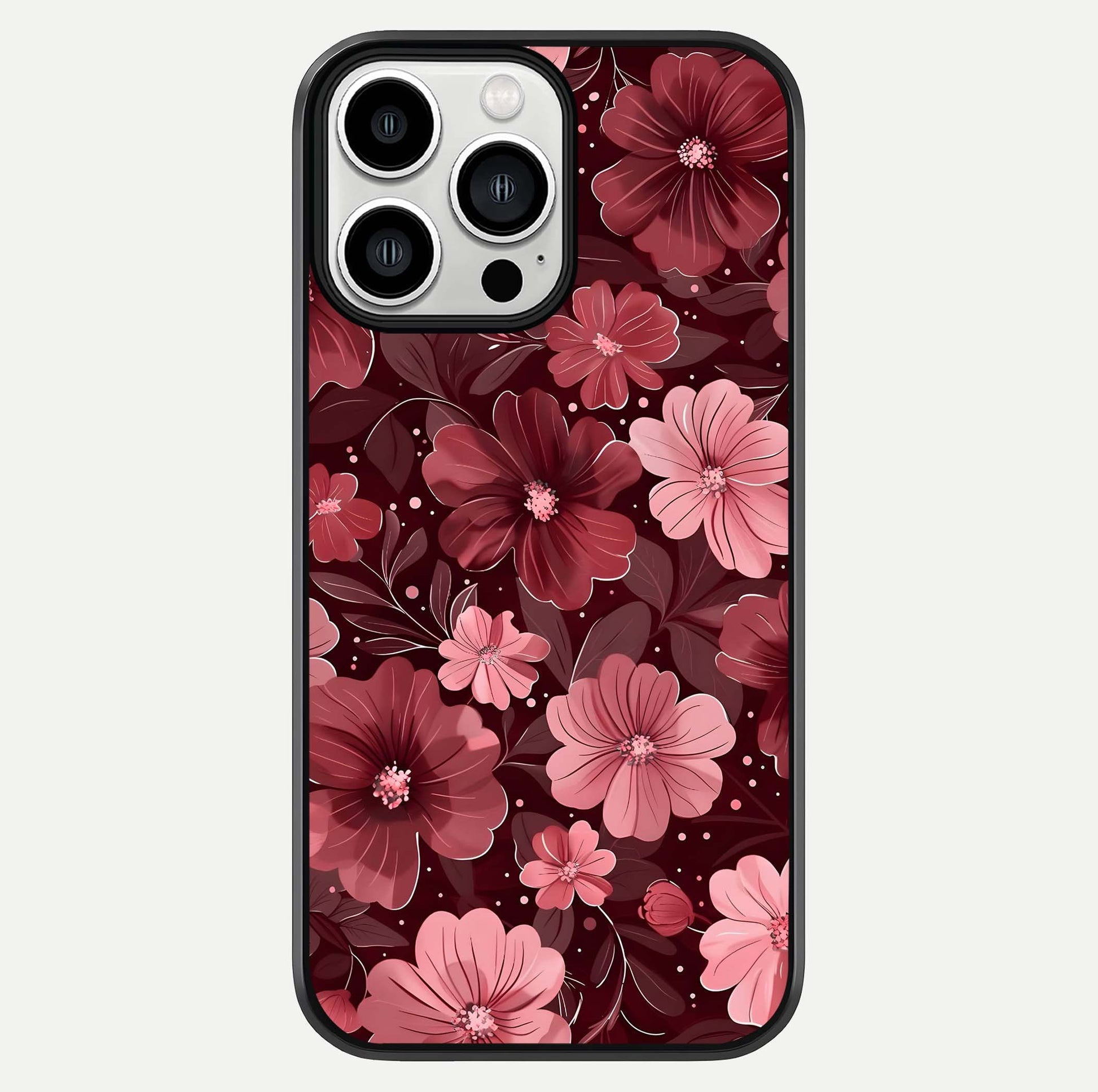 Flower Blush Bloom Glass Case For iPhone 13 Pro Max by Custom World
