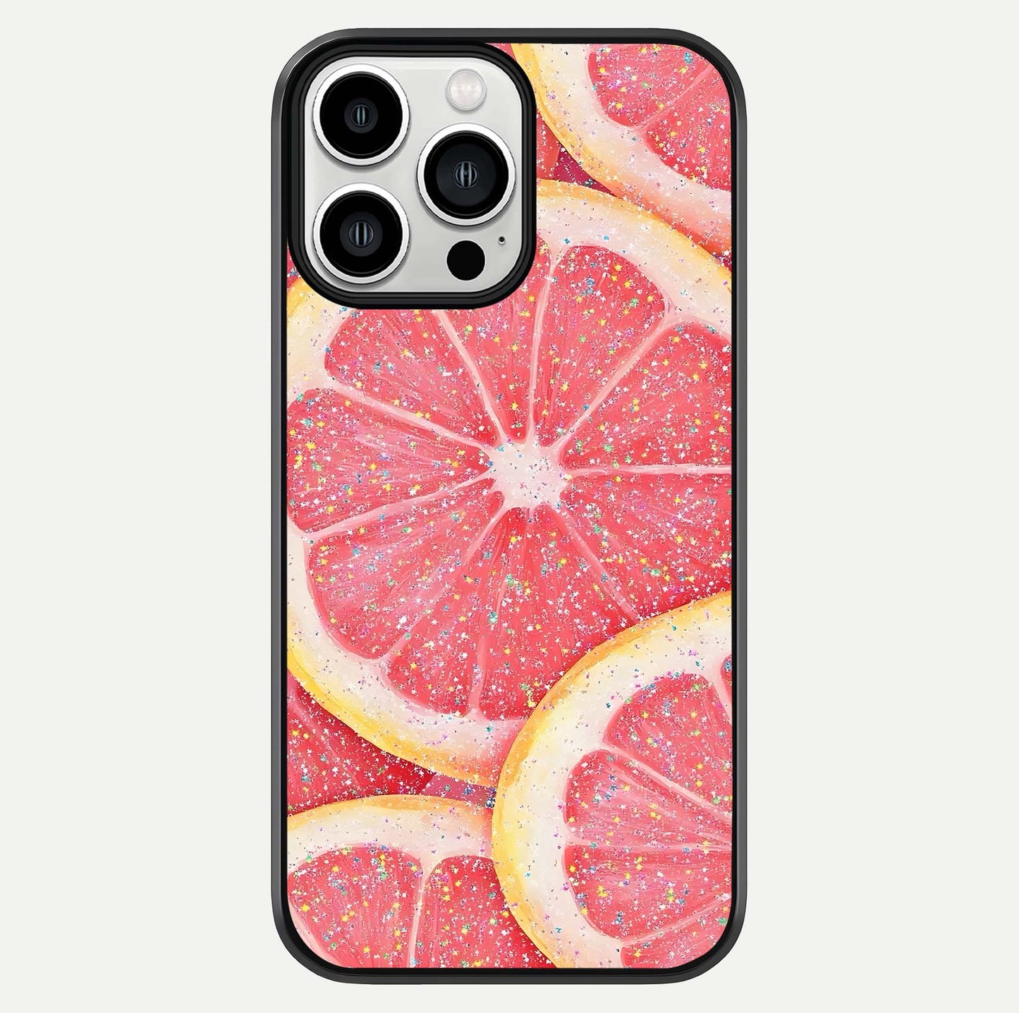 Glitter Grapefruit Glass Case For iPhone 13 Pro Max by Custom World
