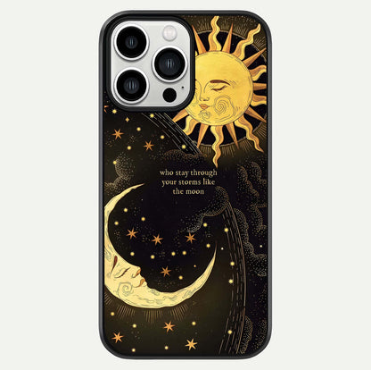 Golden Lunar Love Glass Case For iPhone 13 Pro Max by Custom World