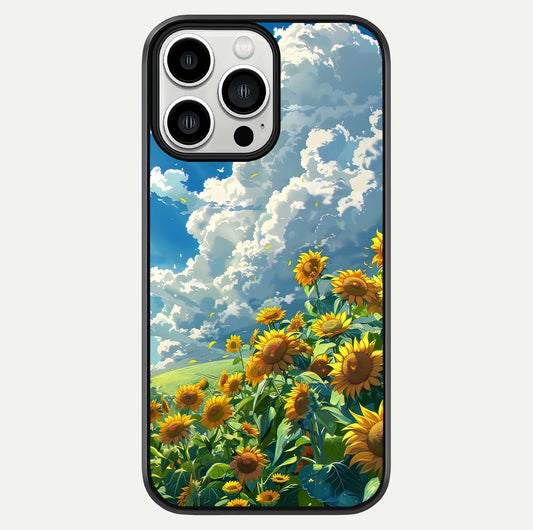 Golden Sun Glory Glass Case For iPhone 13 Pro Max by Custom World