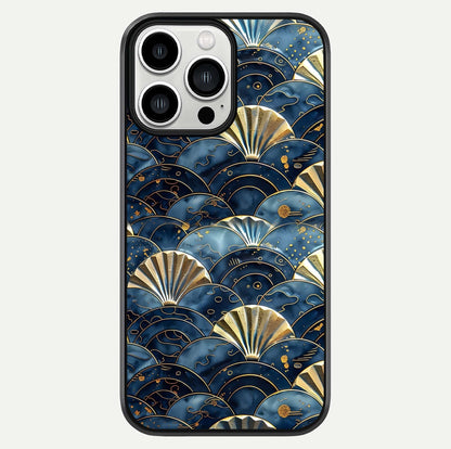 Golden Wave Luxe Glass Case For iPhone 13 Pro Max by Custom World