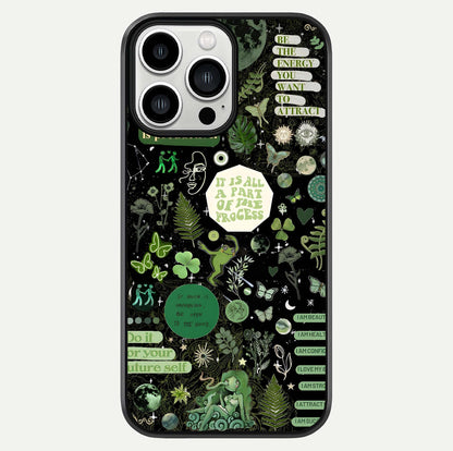 Green Moon Energy Glass Case For iPhone 13 Pro Max by Custom World
