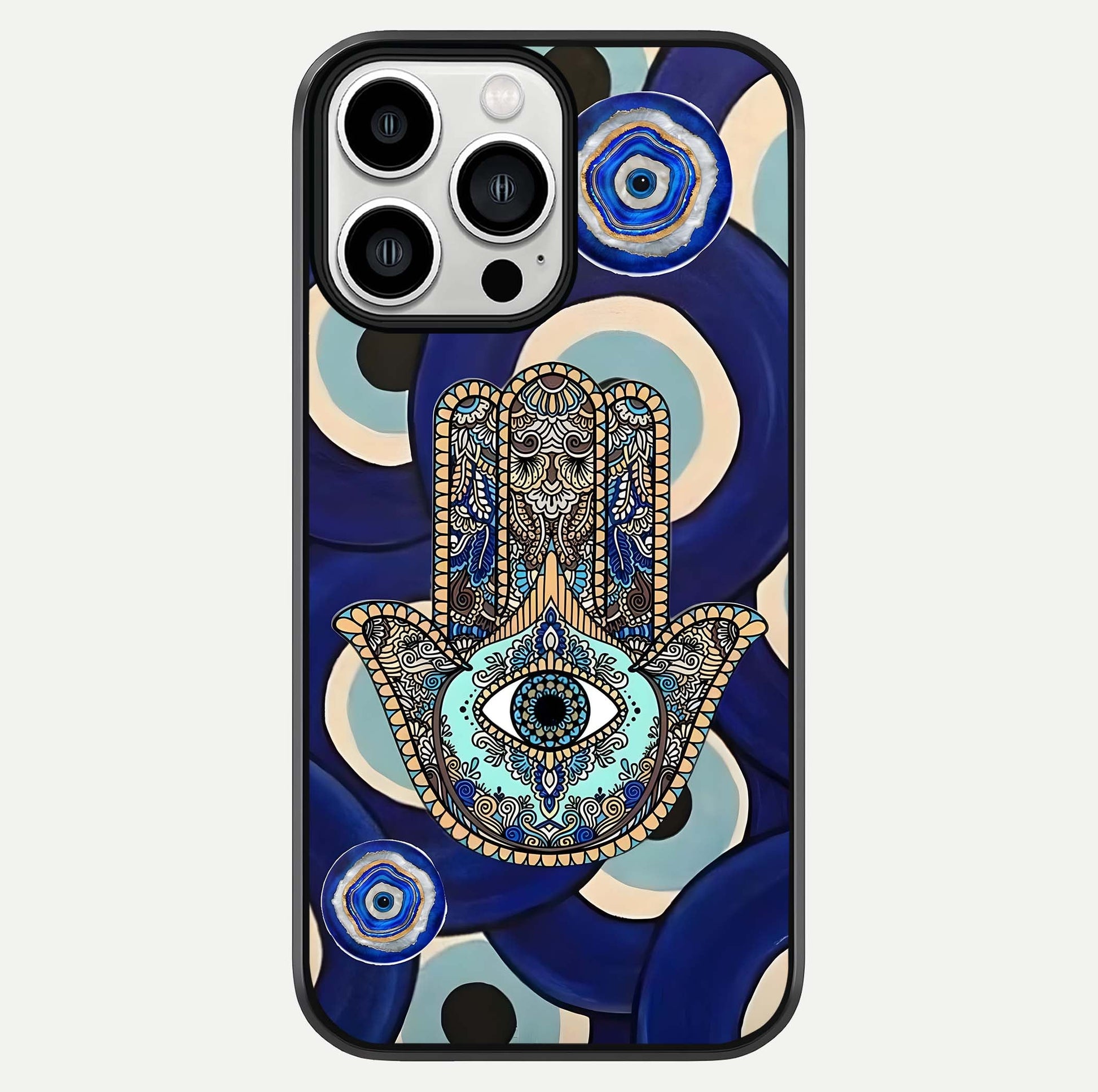 Hamsa Divine Guard Glass Case For iPhone 13 Pro Max by Custom World