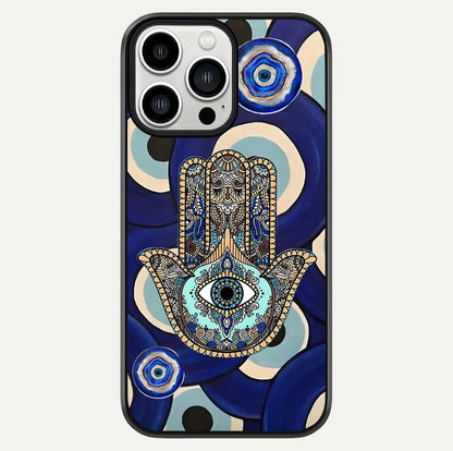 Hamsa Divine Guard Glass Case For iPhone 13 Pro Max by Custom World