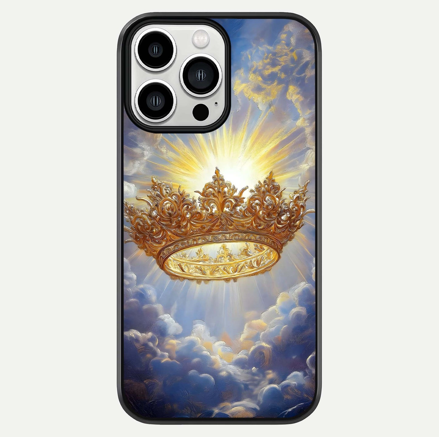 Heavenly Crown Light Glass Case For iPhone 13 Pro Max by Custom World