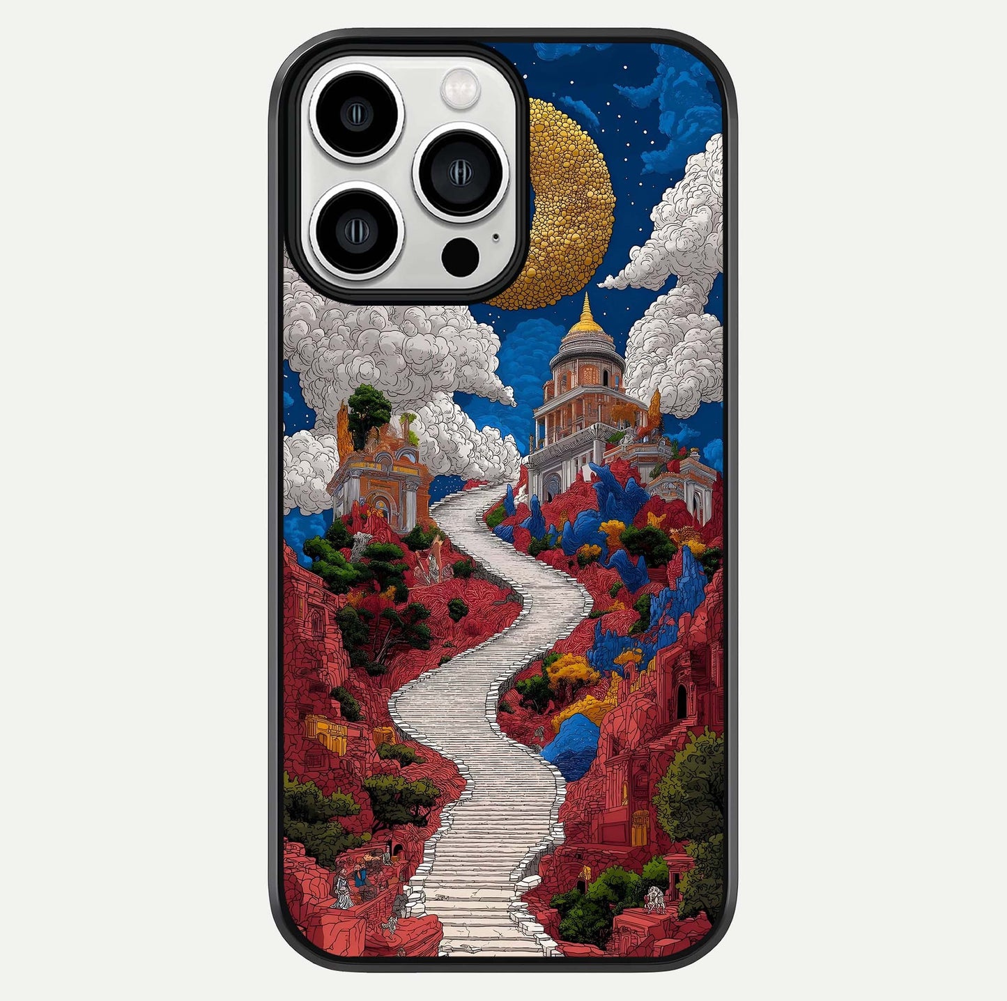 Heavenly Moon Path Glass Case For iPhone 13 Pro Max by Custom World