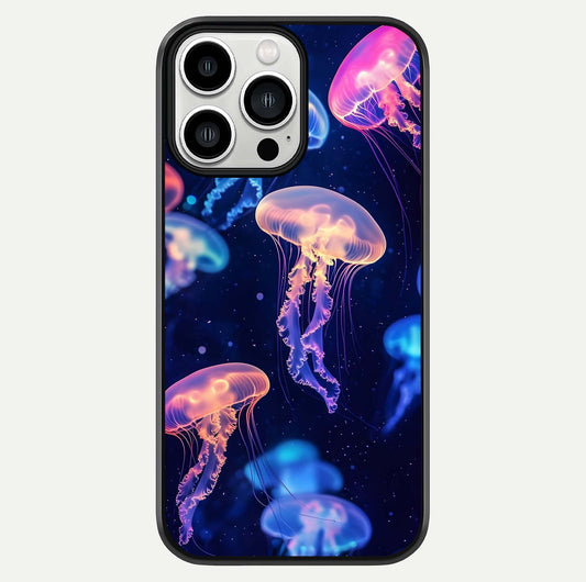 Jellyfish Pattern Glass Case For iPhone 13 Pro Max by Custom World