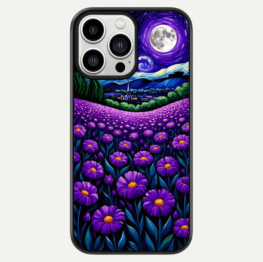 Lavender Moon Field Glass Case For iPhone 13 Pro Max by Custom World