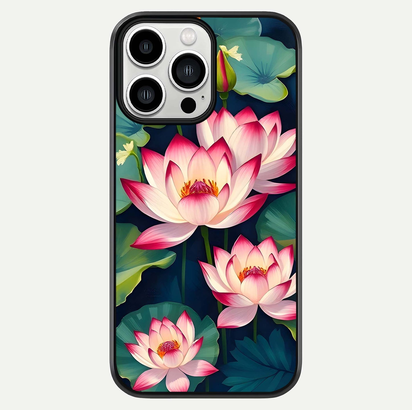 Lotus Dream Serenity Glass Case For iPhone 13 Pro Max by Custom World