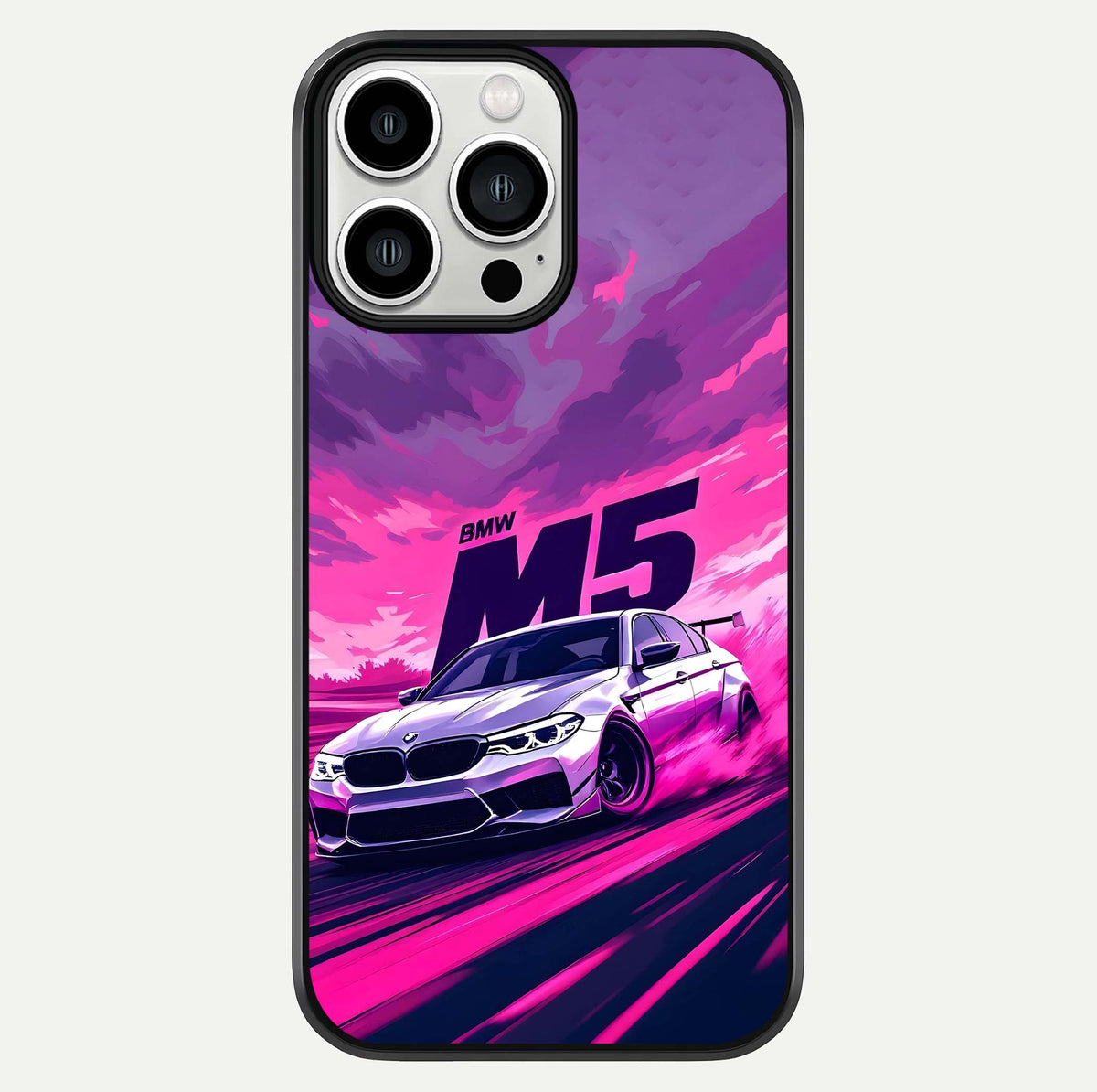 MS Neon Car Glass Case For iPhone 13 Pro Max by Custom World