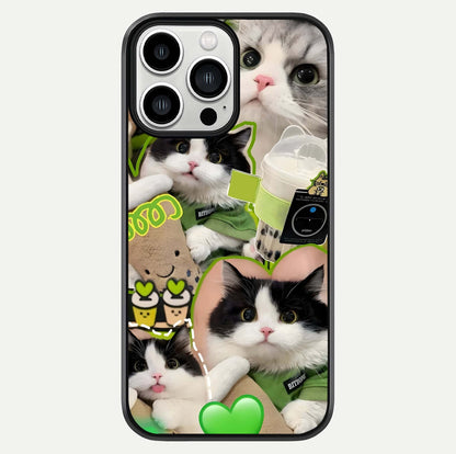 Matcha Cats Mood Glass Case For iPhone 13 Pro Max by Custom World