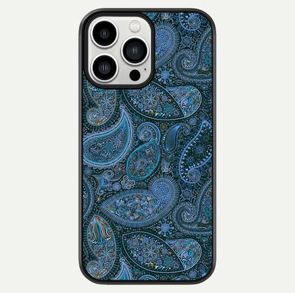 Midnight Paisley Glow Glass Case For iPhone 13 Pro Max by Custom World