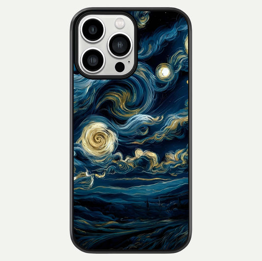 Midnight Sky Whirl Glass Case For iPhone 13 Pro Max by Custom World