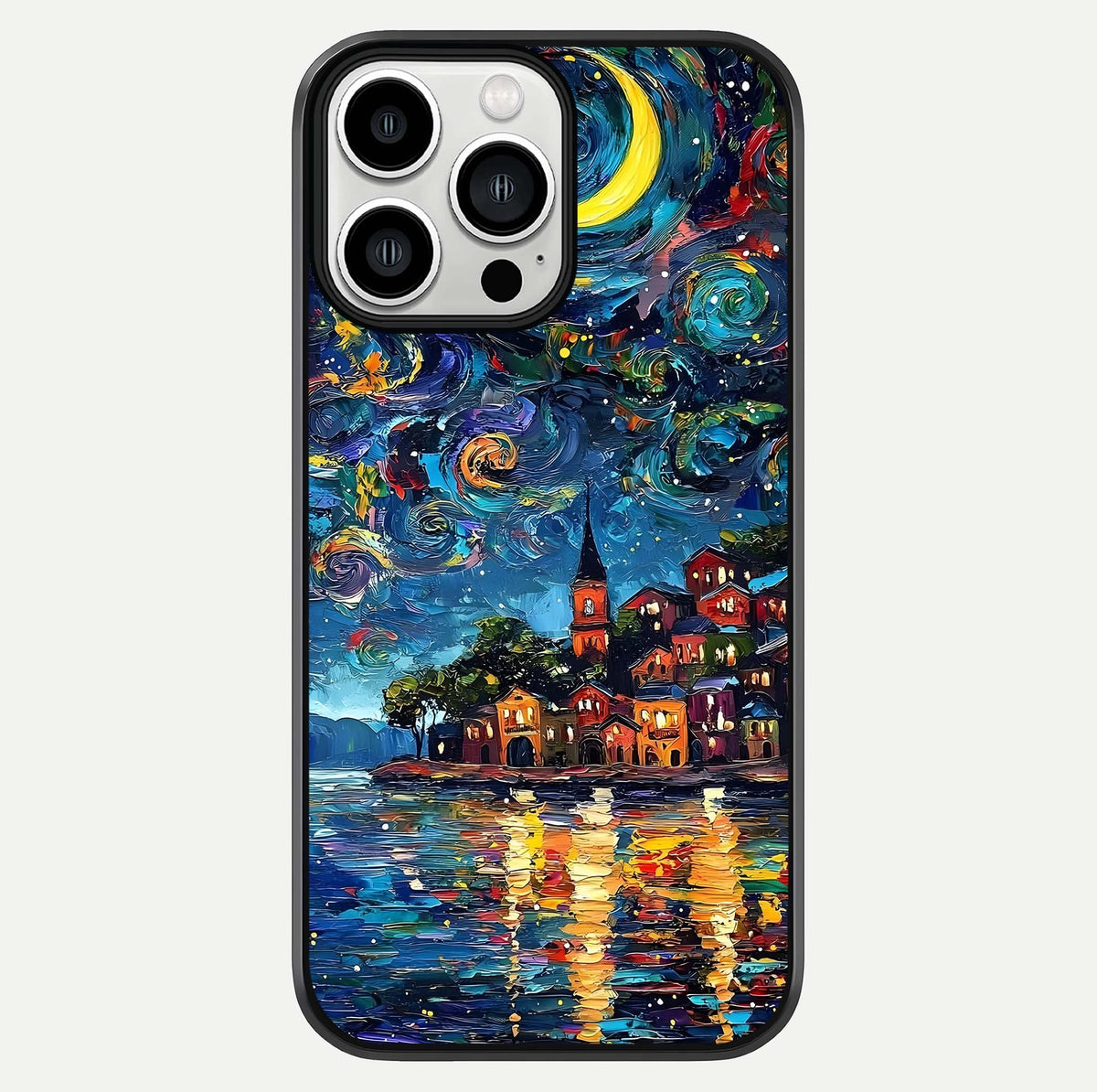 Moonlight Harbor Glow Glass Case For iPhone 13 Pro Max by Custom World