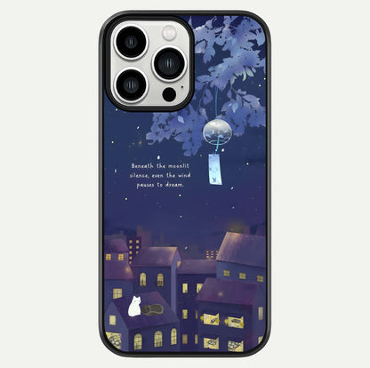 Moonlit Cat Silence Glass Case For iPhone 13 Pro Max by Custom World