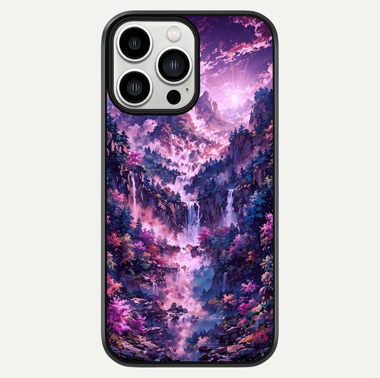 Mystic Cascade Peaks Glass Case For iPhone 13 Pro Max by Custom World