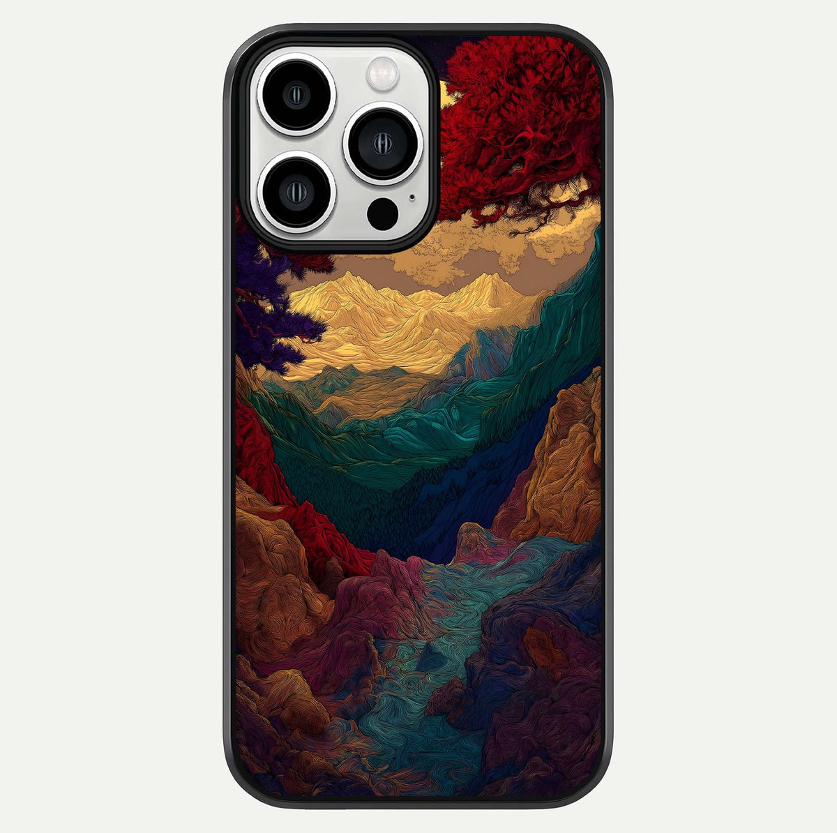 Mystic Valley Light Glass Case For iPhone 13 Pro Max by Custom World