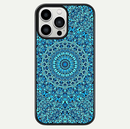 Ocean Bloom Mandala Glass Case For iPhone 13 Pro Max by Custom World