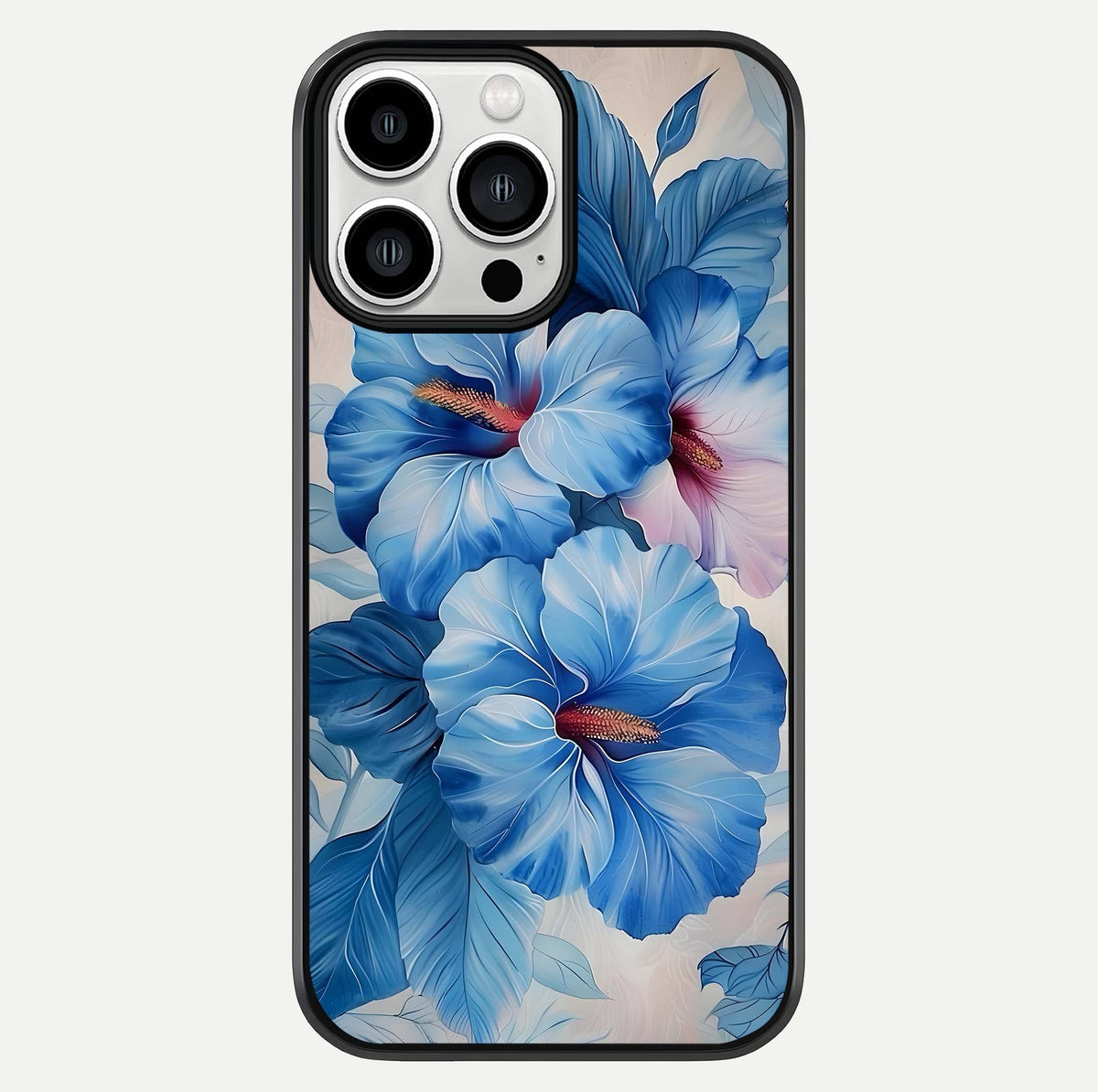Ocean Hibiscus Grace Glass Case For iPhone 13 Pro Max by Custom World