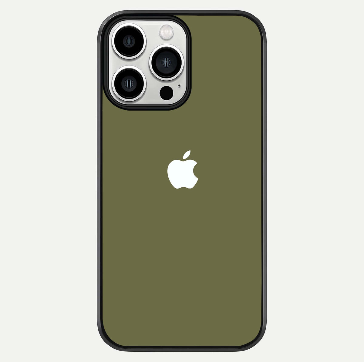Olive Matte Essence Glass Case For iPhone 13 Pro Max by Custom World