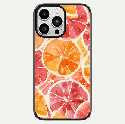 Orange Fruits Pattern Glass Case For iPhone 13 Pro Max by Custom World