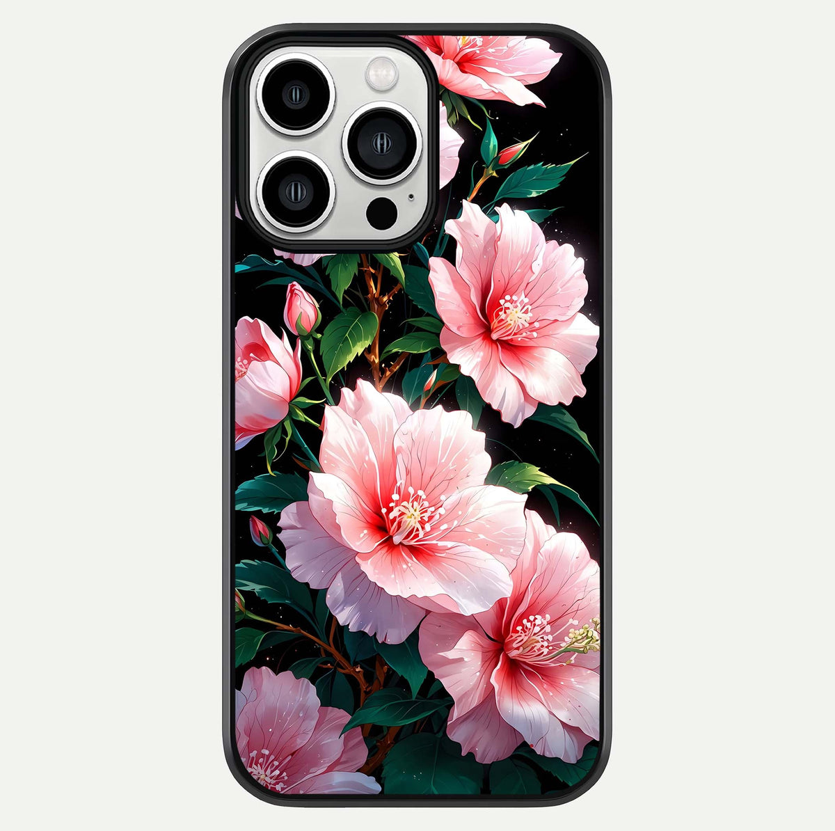 Peach Flower Glass Case For iPhone 13 Pro Max by Custom World