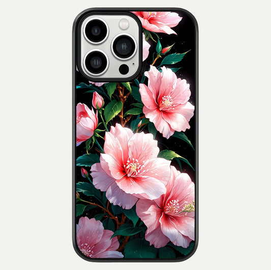 Peach Flower Glass Case For iPhone 13 Pro Max by Custom World