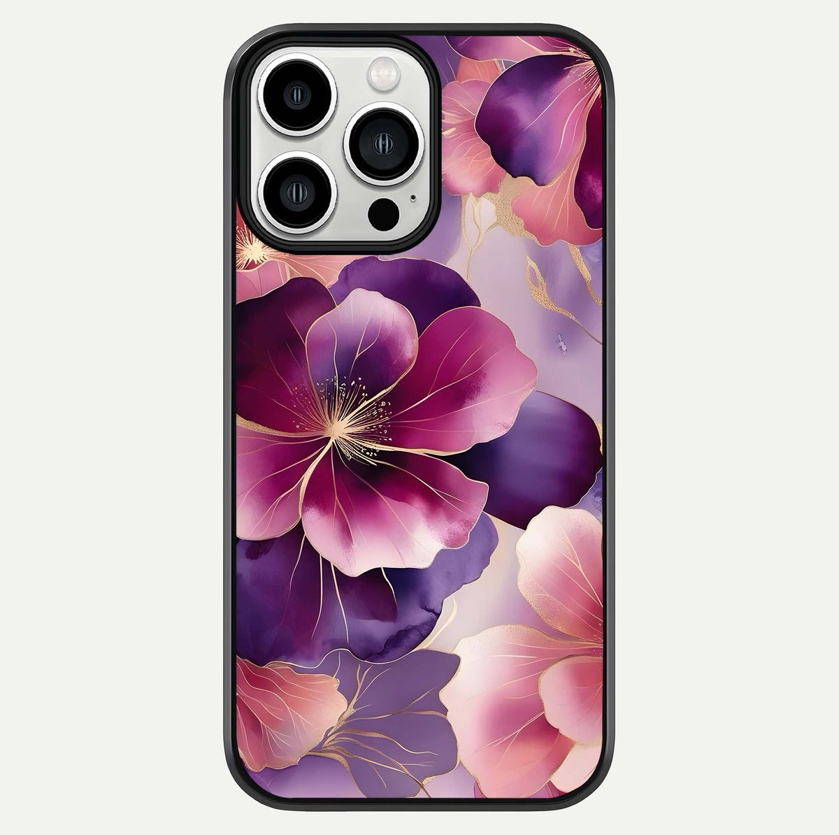 Pink Bouquet Florals Glass Case For iPhone 13 Pro Max by Custom World