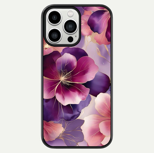 Pink Bouquet Florals Glass Case For iPhone 13 Pro Max by Custom World