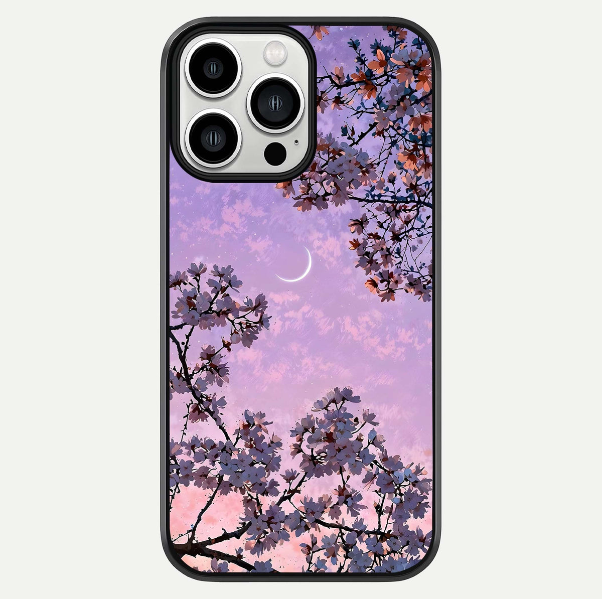 Purple Serenity Moon Glass Case For iPhone 13 Pro Max by Custom World