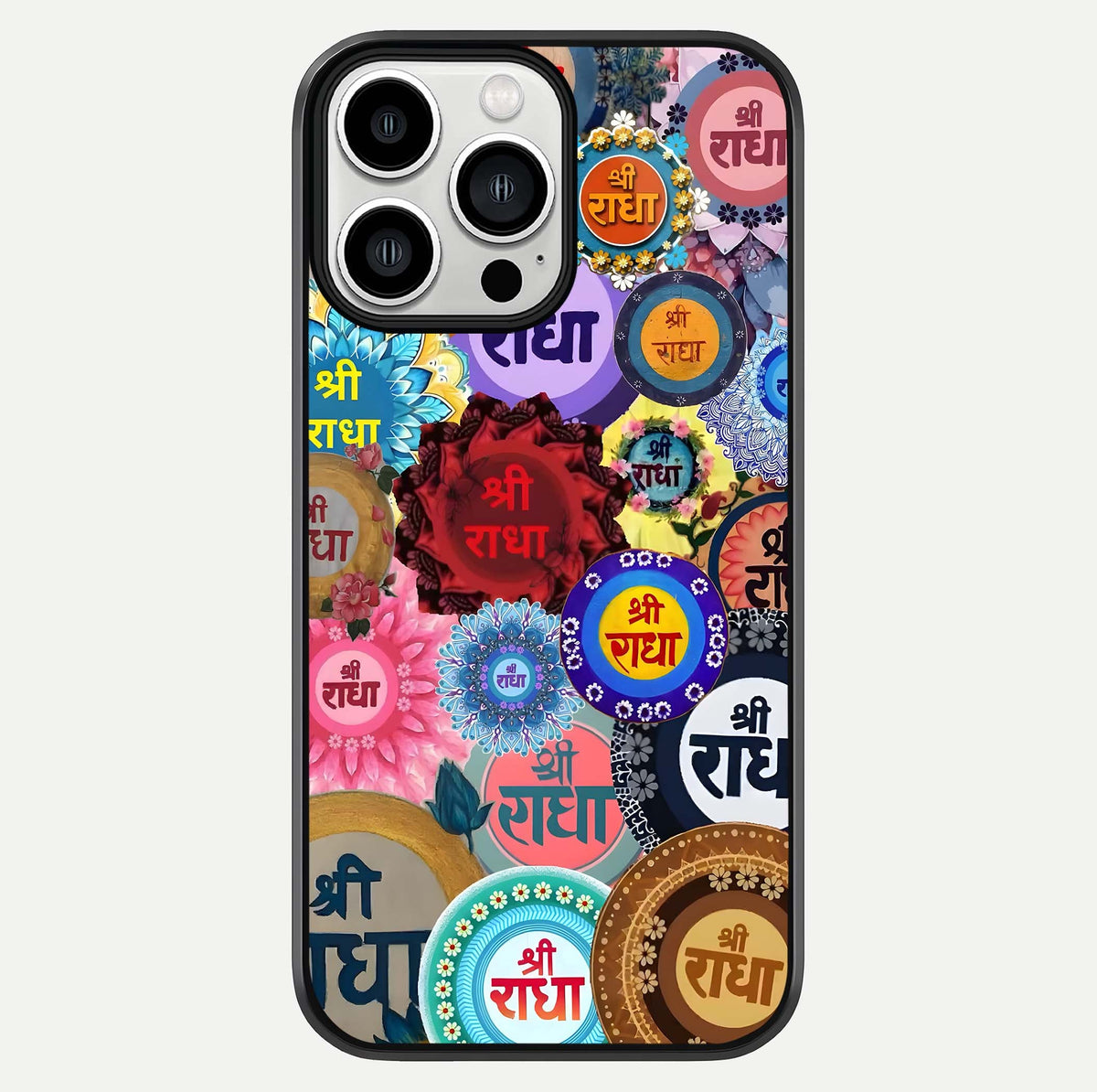Radha Divine Bloom Glass Case For iPhone 13 Pro Max by Custom World