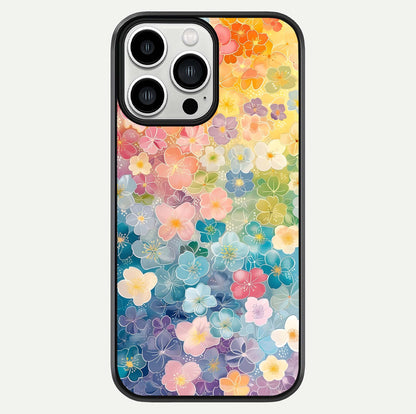 Rainbow Blossom Burst Glass Case For iPhone 13 Pro Max by Custom World
