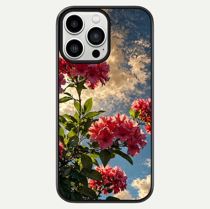 Red Bloom Skies Glass Case For iPhone 13 Pro Max by Custom World