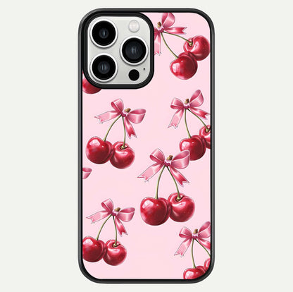 Red Cherries Pattern Glass Case For iPhone 13 Pro Max by Custom World