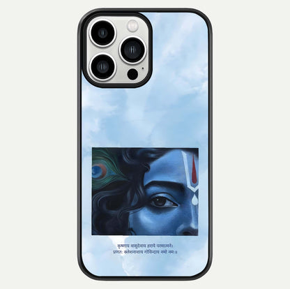Spiritual Krishna Glass Case For iPhone 13 Pro Max by Custom World