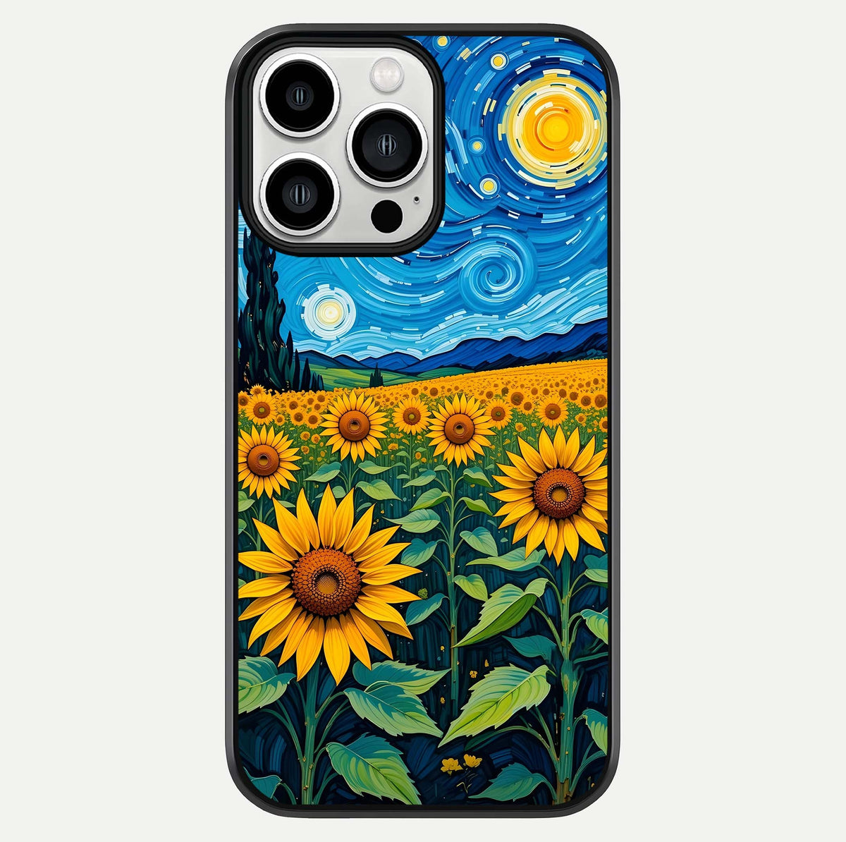 Starry Sunflower Dreams Glass Case For iPhone 13 Pro Max by Custom World