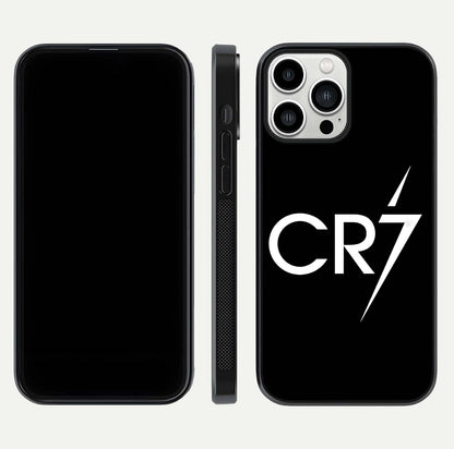 CR7 Elite Strike Glass Case for iPhone 13 Pro Max dual-view layout showing sport tones and edge clarity